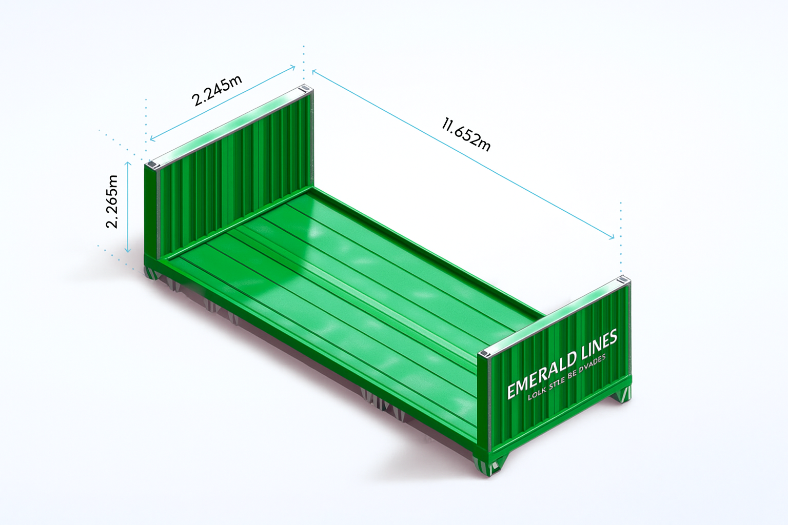40' Flat Rack Container - EMERALD LINES