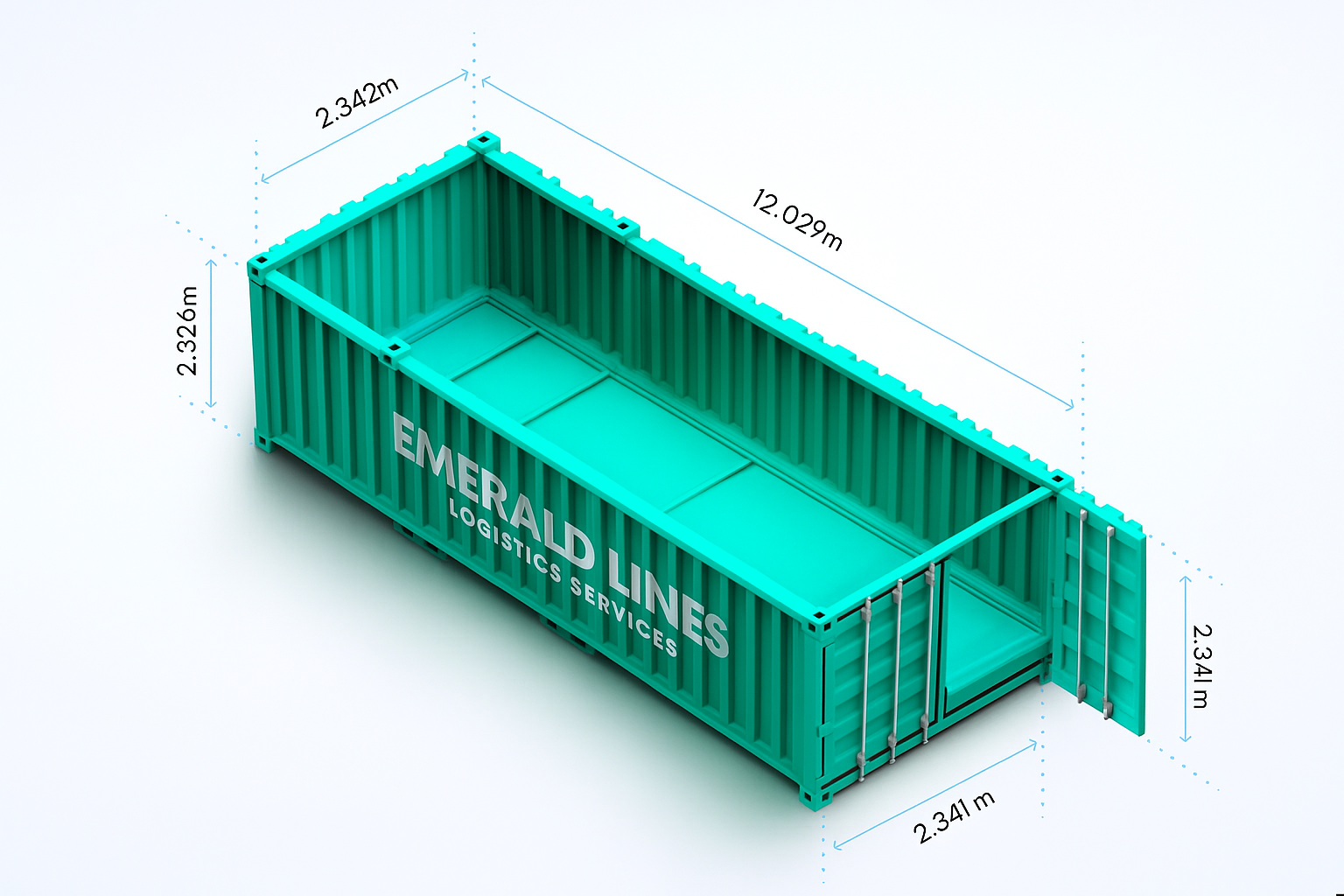 40' Open Top Container - EMERALD LINES